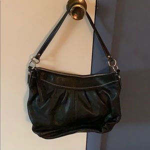 Coach pleated leather hobo
